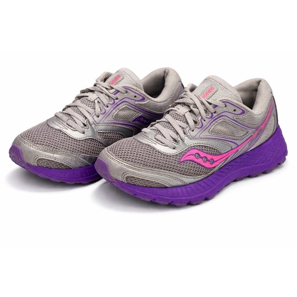 Saucony Shoes - Saucony Running Shoes Women's 8.5 Grey Purple Pink Athletic Sneakers